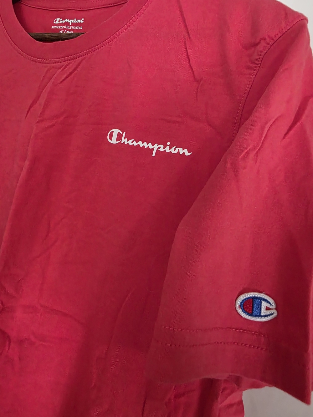 Champion Men’s Classic Logo T-Shirt - Red - Picture 3 of 7
